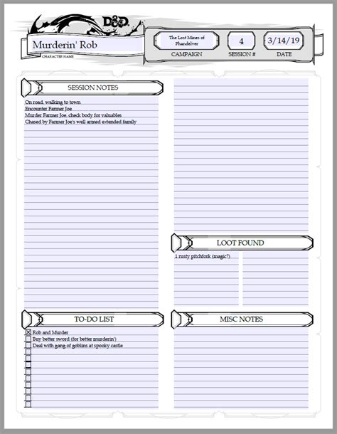 created  simple  page session notes  form  dndnext