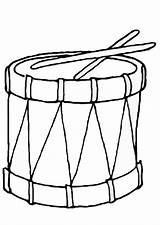 Drum Coloring Drawing Clipart Pages Drums Printable Large sketch template
