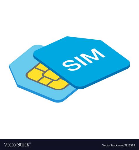 sim card  isometric icon royalty  vector image