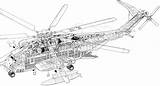 Sikorsky 53e Stallion Cutaway Super Helicopter Conceptbunny sketch template
