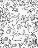 Coloring Pages Bible Verse Scripture Adults Devotional Adult Memorizing Printable Color Quote Meditation Kids Matthew Getcolorings Colouring Verses Etsy Sheets sketch template