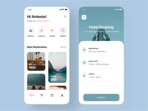 travel app ui kit  majedul islam khan  brightscout  dribbble