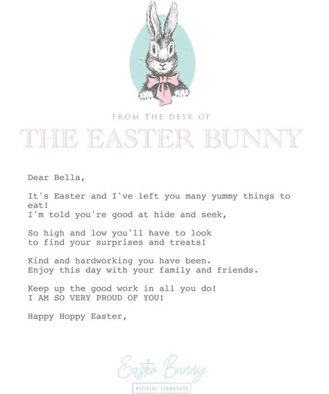 personalized easter bunny letter skip   lou