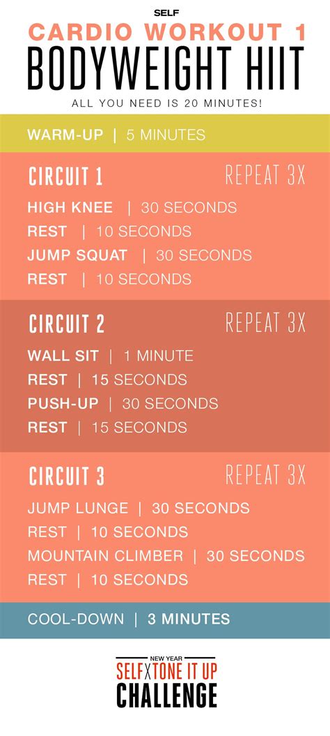 cardio workout 1 bodyweight hiit self