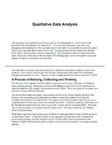 qualitative data analysis samples
