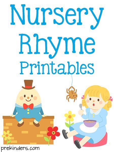 nursery rhyme printables nursery rhymes activities nursery rhymes