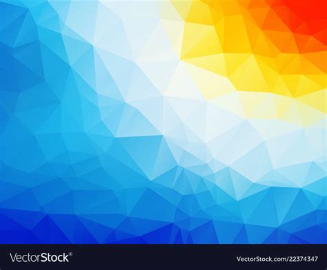 blue yellow white background triangle royalty  vector