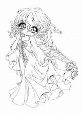 Anime Coloring Pages Sad Cute Printable Color Print Getcolorings Chibi Kids sketch template