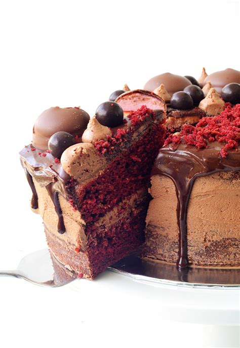 red velvet layer cake with chocolate frosting — sweetest menu
