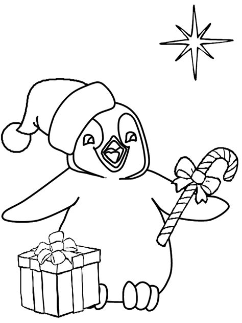 christmas penguin coloring pages printable printable world holiday