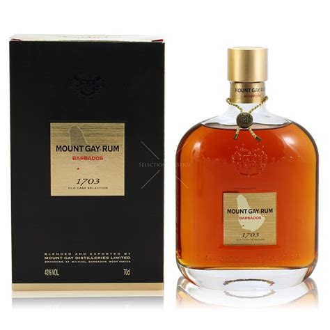 mount gay 1703 old cask selection 0 7l 43 vol with t box mount gay rum
