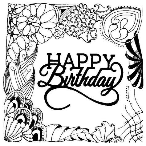 adult coloring page happy birthday birthday coloring pages happy