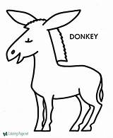 Donkey Coloring Outline Animals Pages Farm Printable Preschool Animal Color Outlines Tail Kids Drawing Colouring Sheet Donkeys Clipart Horse Print sketch template