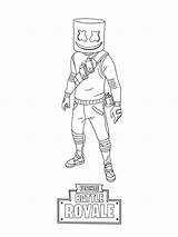 Fortnite Marshmello sketch template