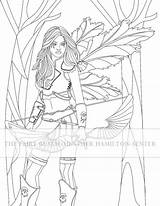 Coloring Fairy Steampunk Pages Archer Colouring Etsy Color sketch template