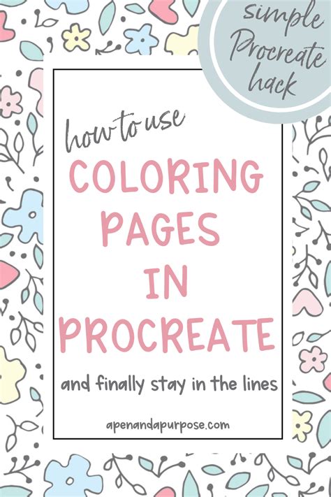 color  coloring pages  procreate  simple procreate tutorial