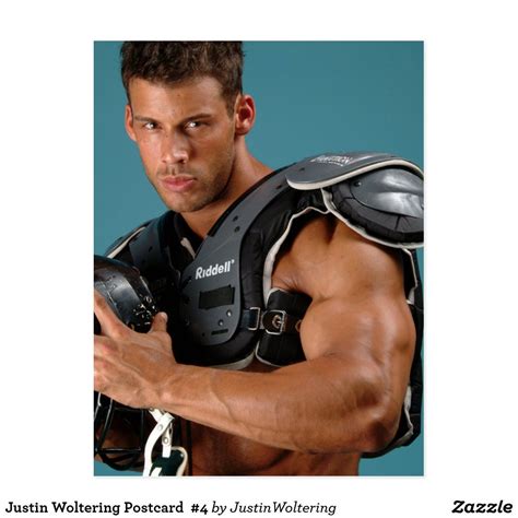 justin woltering postcard 4 bodybuilding ts american football
