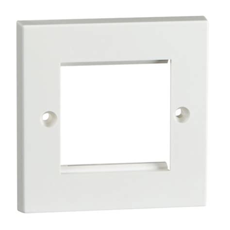 gang faceplate   euro modules square edge white plastic cover plate