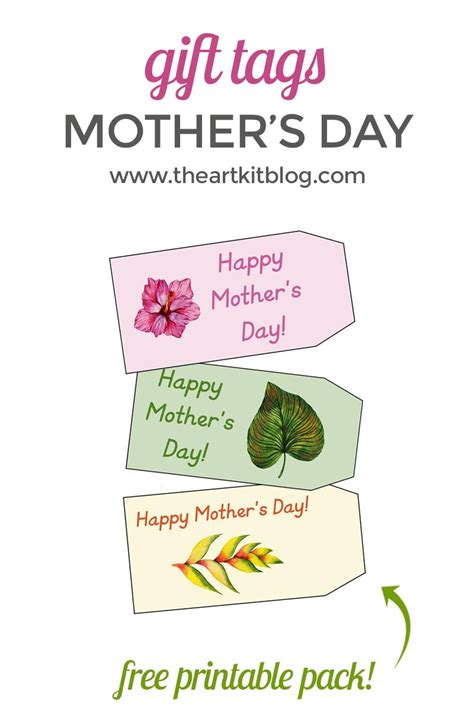 mothers day gift tags  printables  art kit