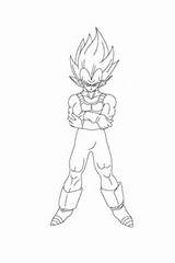 Vegeta Coloring Angry Dragon Ball Pages Color sketch template