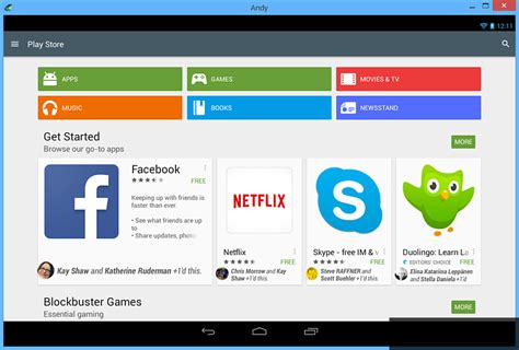 andy  android emulator downloads software