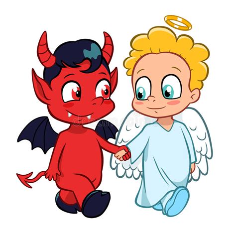 Angel And Demon Stock Vector Illustration Of Twain