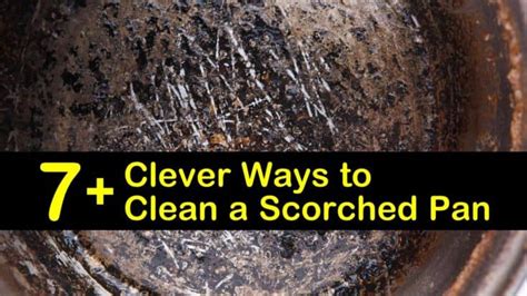 clever ways  clean  scorched pan