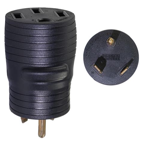 rv electrical adapter  male   amp female connector plug camper