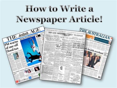 write  newspaper article