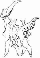 Pokemon Coloring Legendaries Pages Legendary Arceus Getdrawings sketch template