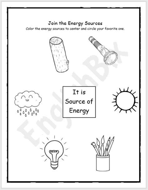 energy sources matching worksheet englishbix