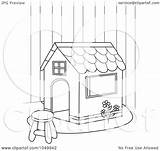 House Play Outline Coloring Clip Illustration Royalty Bnp Studio Rf Clipart sketch template