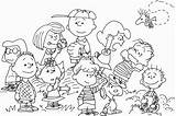 Coloring Peanuts Pages Characters Thanksgiving Peanut Charlie Brown Franklin Line Template Library Clipart Snoppy Sketch Comments sketch template