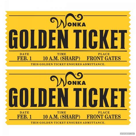 willy wonka golden ticket printable   printable templates