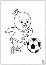 Dinokids Coloring Backyardigans Close Print sketch template