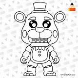 Freddy Fazbear Nights Coloring Draw Drawing Freddys Toy Five Sheets Drawings Pages Color Characters Kids Printable Game Getdrawings Line Getcolorings sketch template