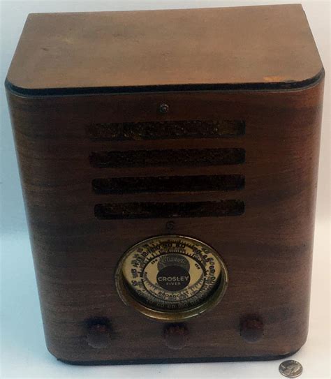 lot vintage crosley fiver model  art deco radio works