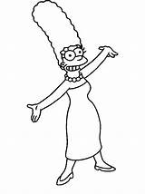 Simpson Marge Simpsons Coloring Pages Drawing Easy Cartoon Drawings Coloriage Clip Dessin Homer Lisa Book Bart La Les Getdrawings Et sketch template