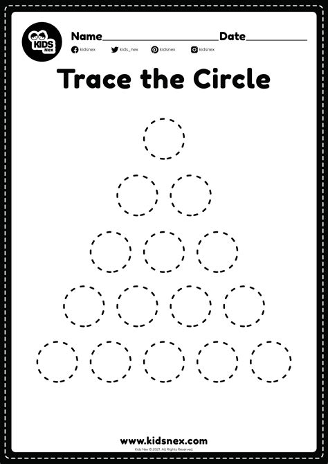 tracing circles worksheet printable wwwkidsnexcom