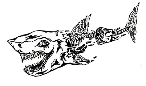 zombie shark coloring pages coloring book  coloring pages
