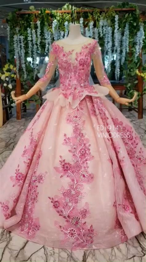 sleeve orchid lace ball gown prom dresses vintage debut gowns fd video video prom