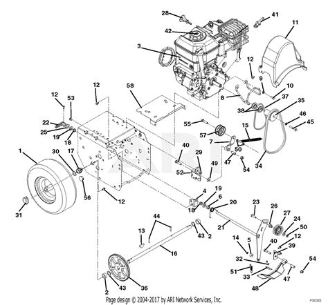 ariens   compact  parts diagram  engine  belt drive