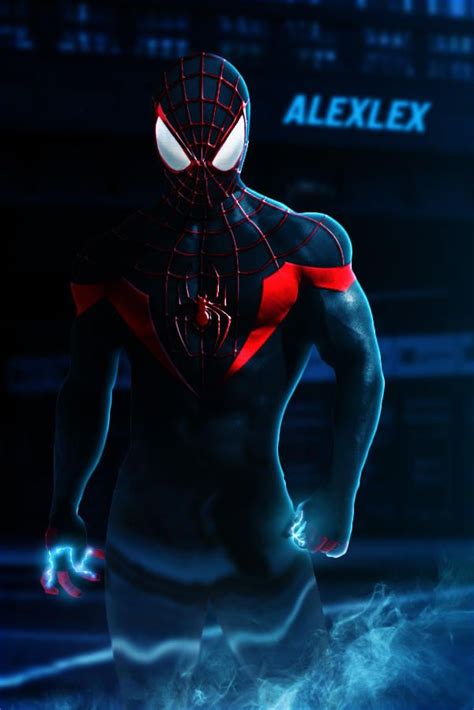miles morales  alexlex superhero wallpaper marvel spiderman spiderman