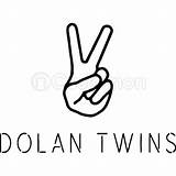 Dolan Twins sketch template