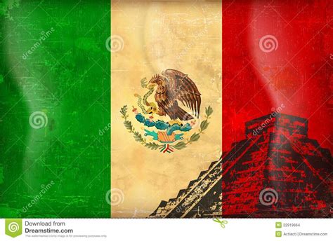 grunge flag  mexico stock images image