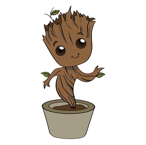 draw baby groot  easy drawing tutorial
