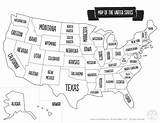Map States Printable United Usa Road Kids Trip Coloring State Maps Travel Quiz Activities Blank Print Games Capitals Color Activity sketch template