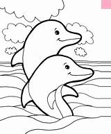 Dolphin Kids Coloring Popular sketch template