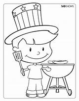 Coloring Pages July Fourth Grilling Patriotic Printable 4th Kids Bbq Barbecue Activity Child Color Boy Sheknows Activities Sheets Food Visit sketch template