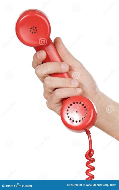 hand holding red telephone stock photo image  auto